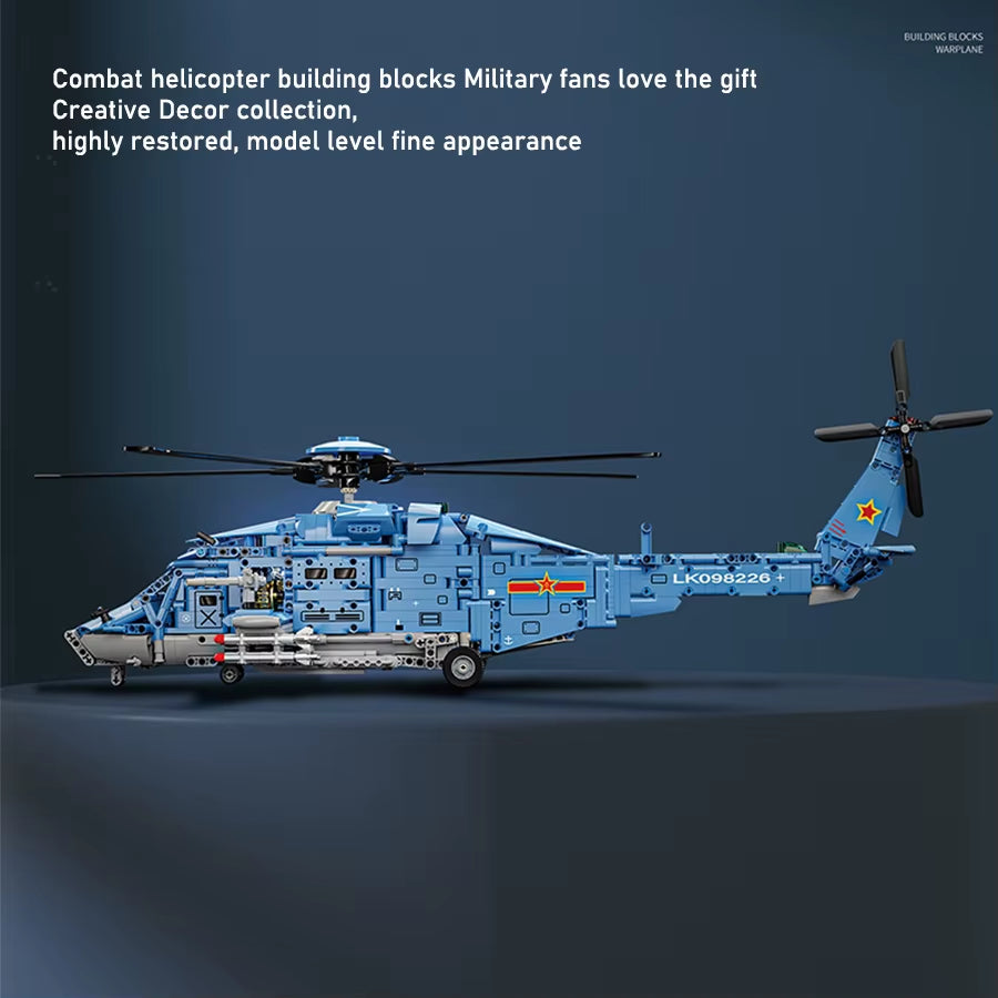Armed Helicopter Building Blocks Toy