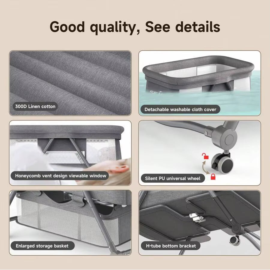 Sejoy 3 in 1 Rocking Crib Baby Bassinet