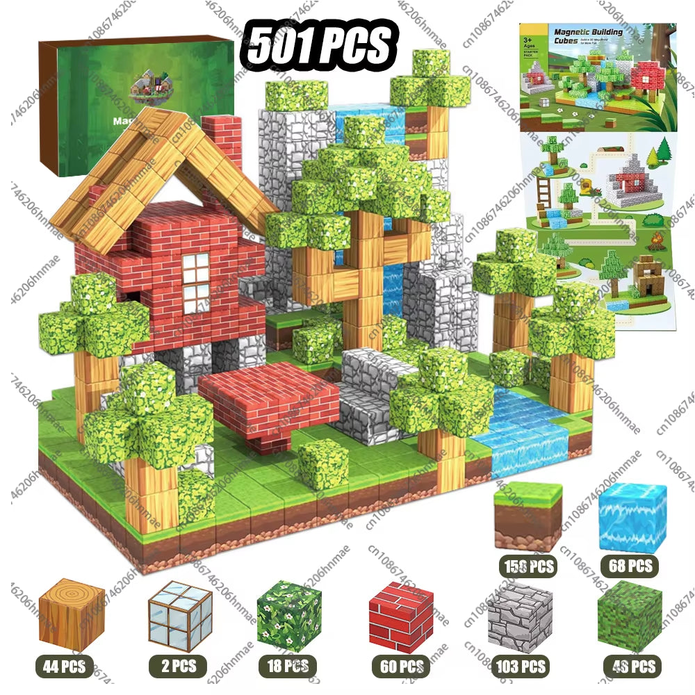 Magnetic Building Blocks Mine World