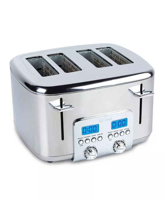All-Clad TJ824D51 Stainless Steel Digital Toaster with Extra Wide Slot, 4-Slice, Silver