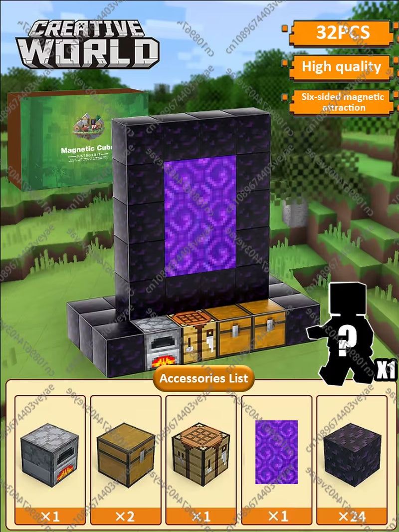 Magnetic Building Blocks Mine World