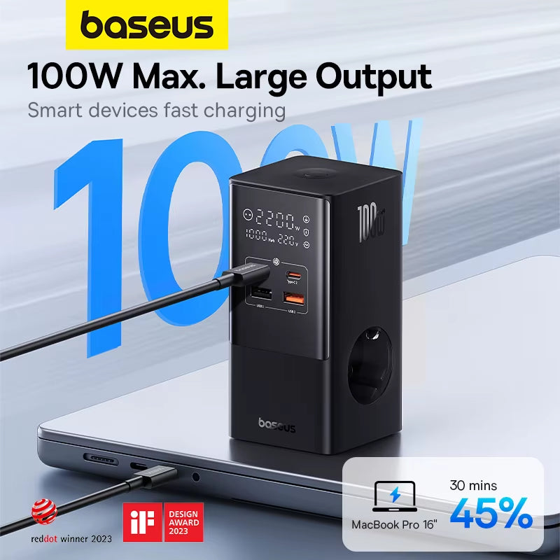 Baseus 100W 6-in-1 USB Charger Power Strip