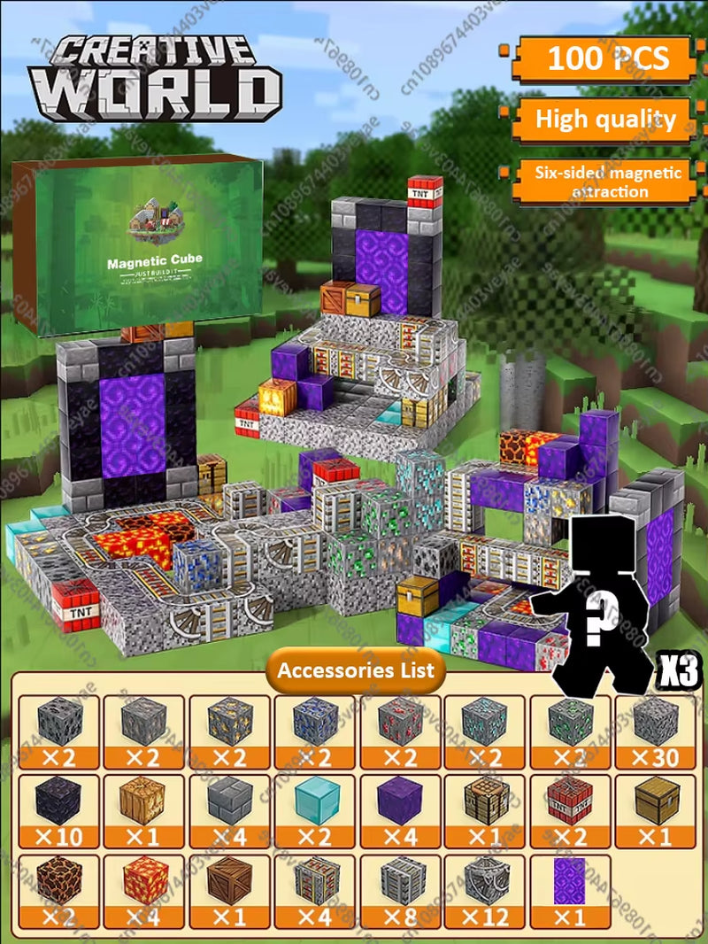 Magnetic Building Blocks Mine World
