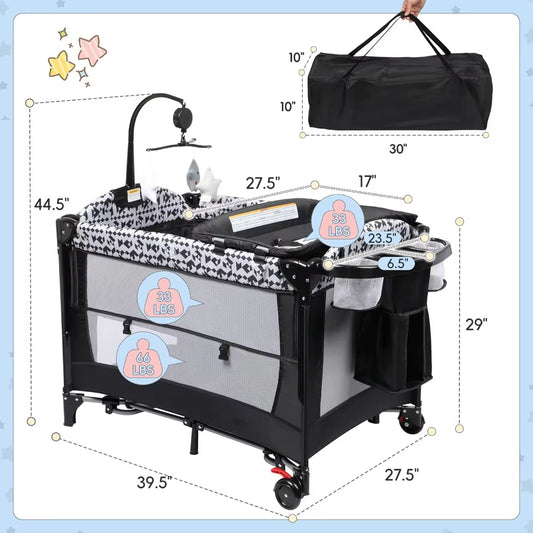 5-In-1 Pack and Play Baby Bassinet