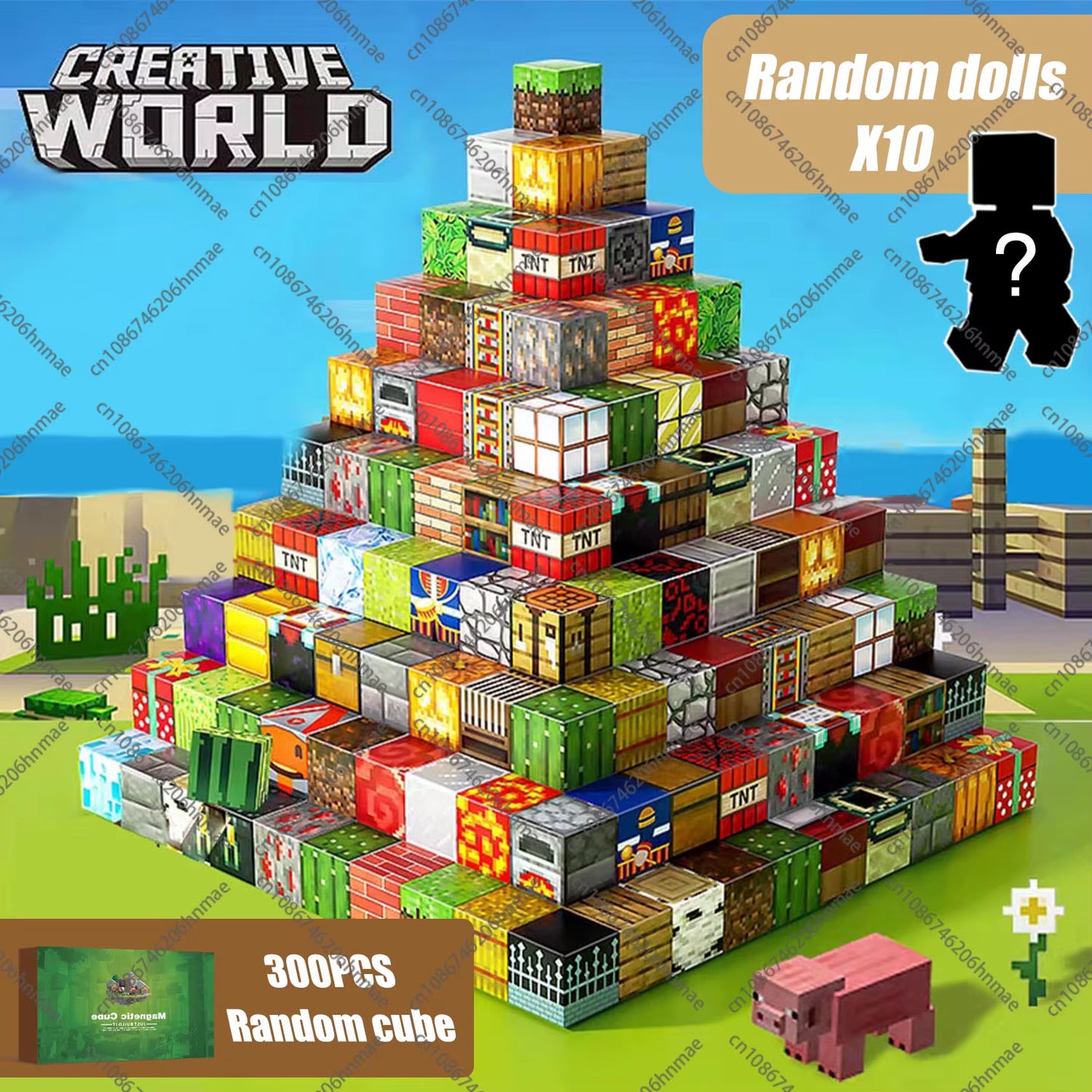 Magnetic Building Blocks Mine World