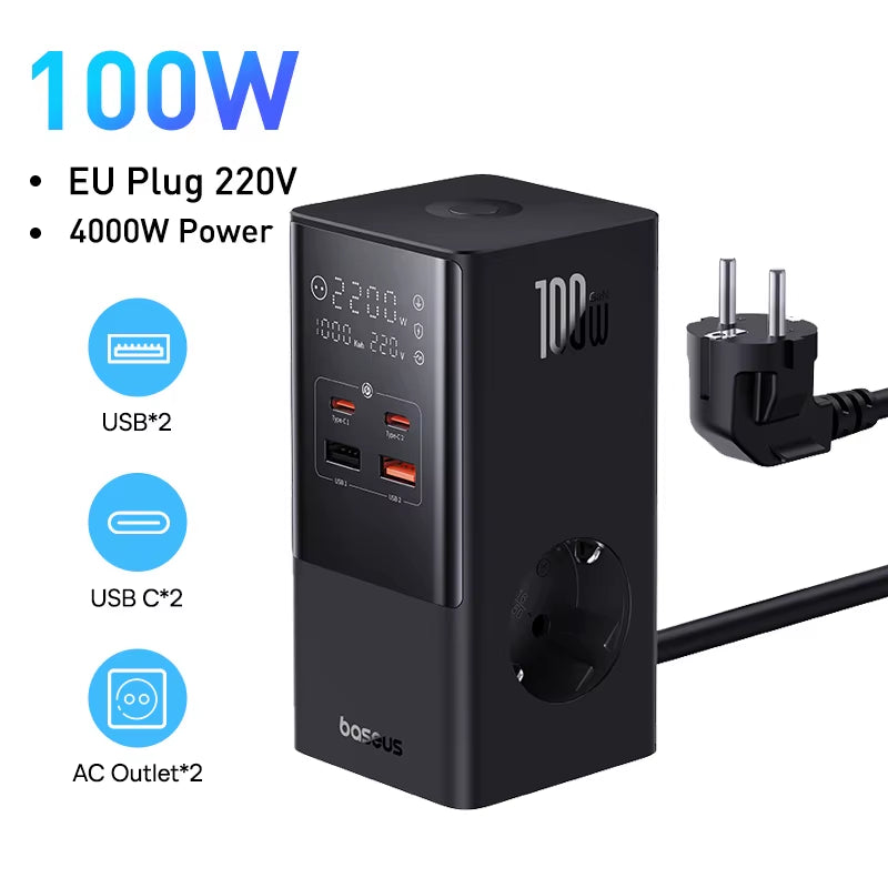 Baseus 100W 6-in-1 USB Charger Power Strip