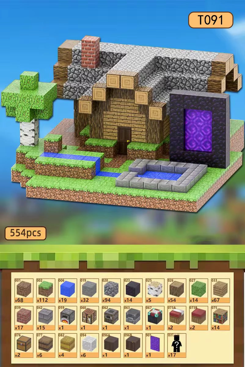 Magnetic Building Blocks Mine World