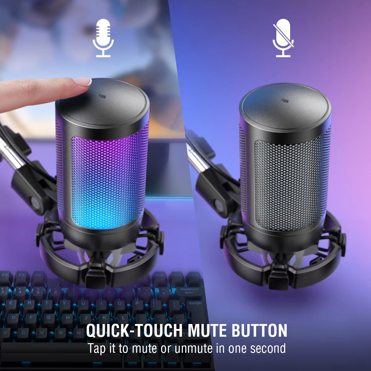 FIFINE RGB USB Gaming Microphone