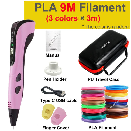 3D Pen for Children 1.75Mm PLA Filament DIY Drawing Birthday Christmas Gifts for Kids