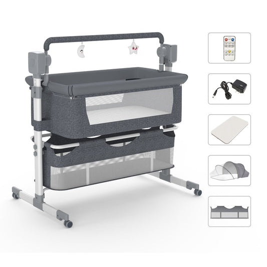 BabyNewborn Bedside Bassinet Automatic Rocking Sleeper