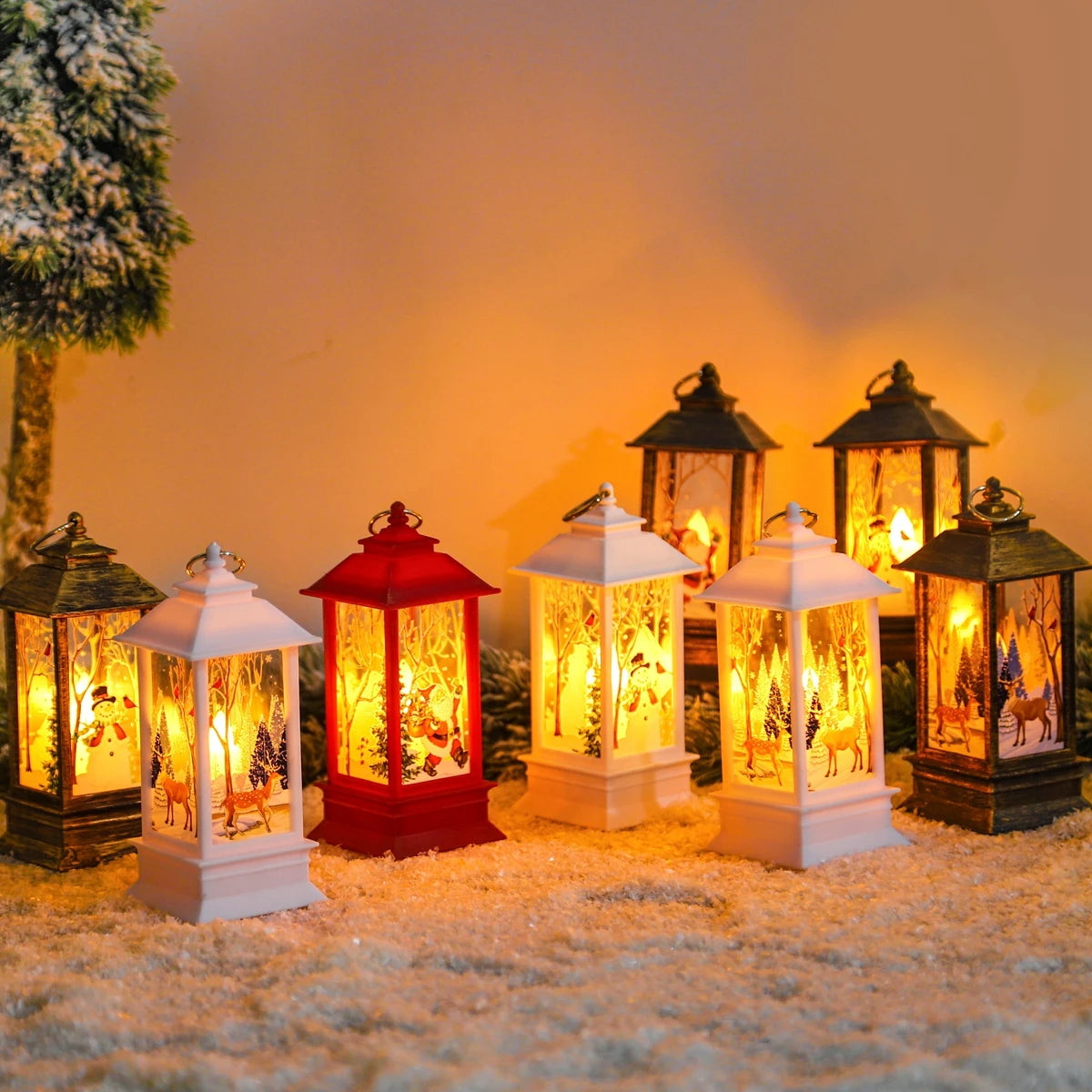 Jolly Santa LED Christmas Lantern