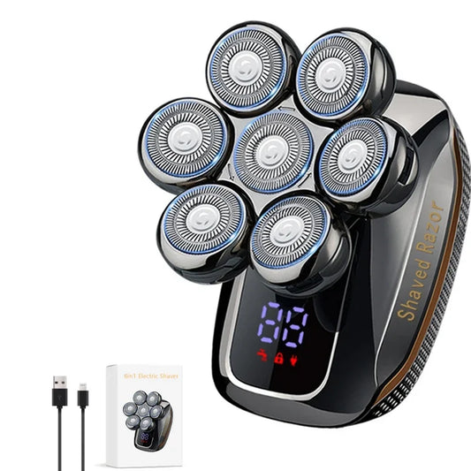 Head Shavers for Bald Men Rotary Electric Razor Cordless Shaver for Men Multifunctional Electric Razors for Bald Men Waterproof