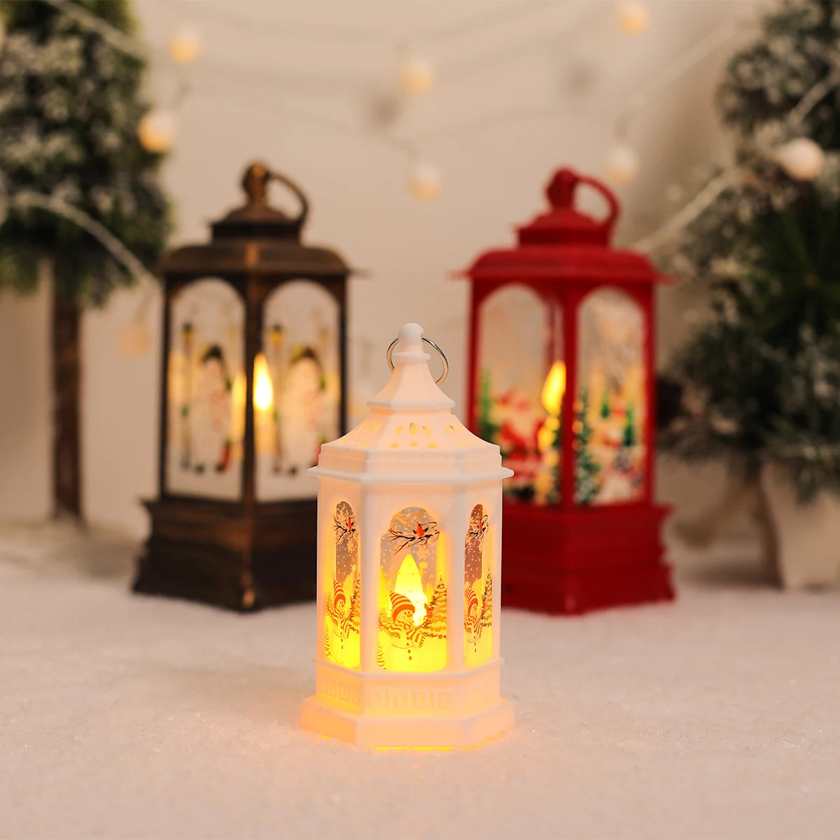 Jolly Santa LED Christmas Lantern