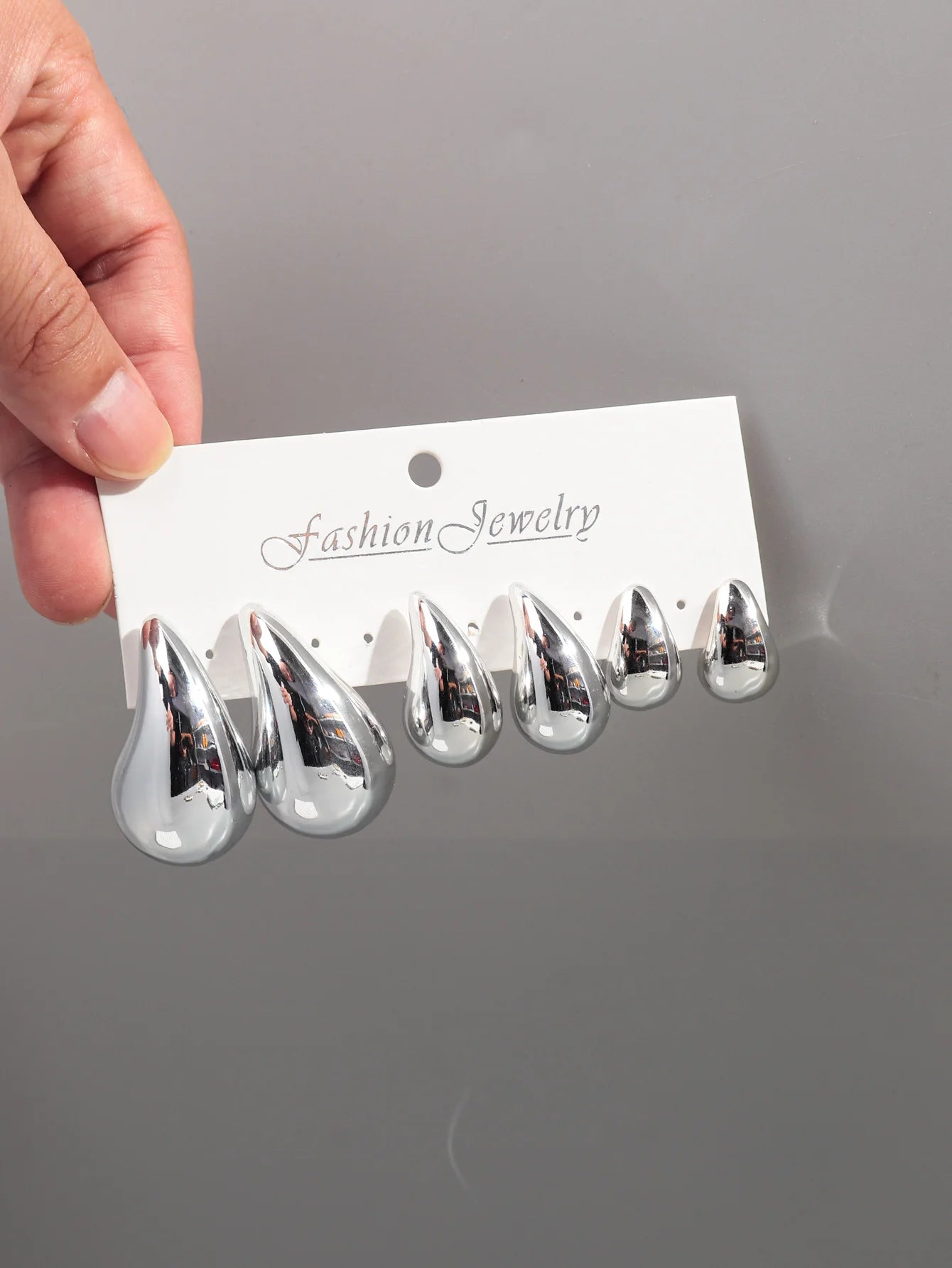 Vintage Gold-Plated Teardrop Earrings & Pendant