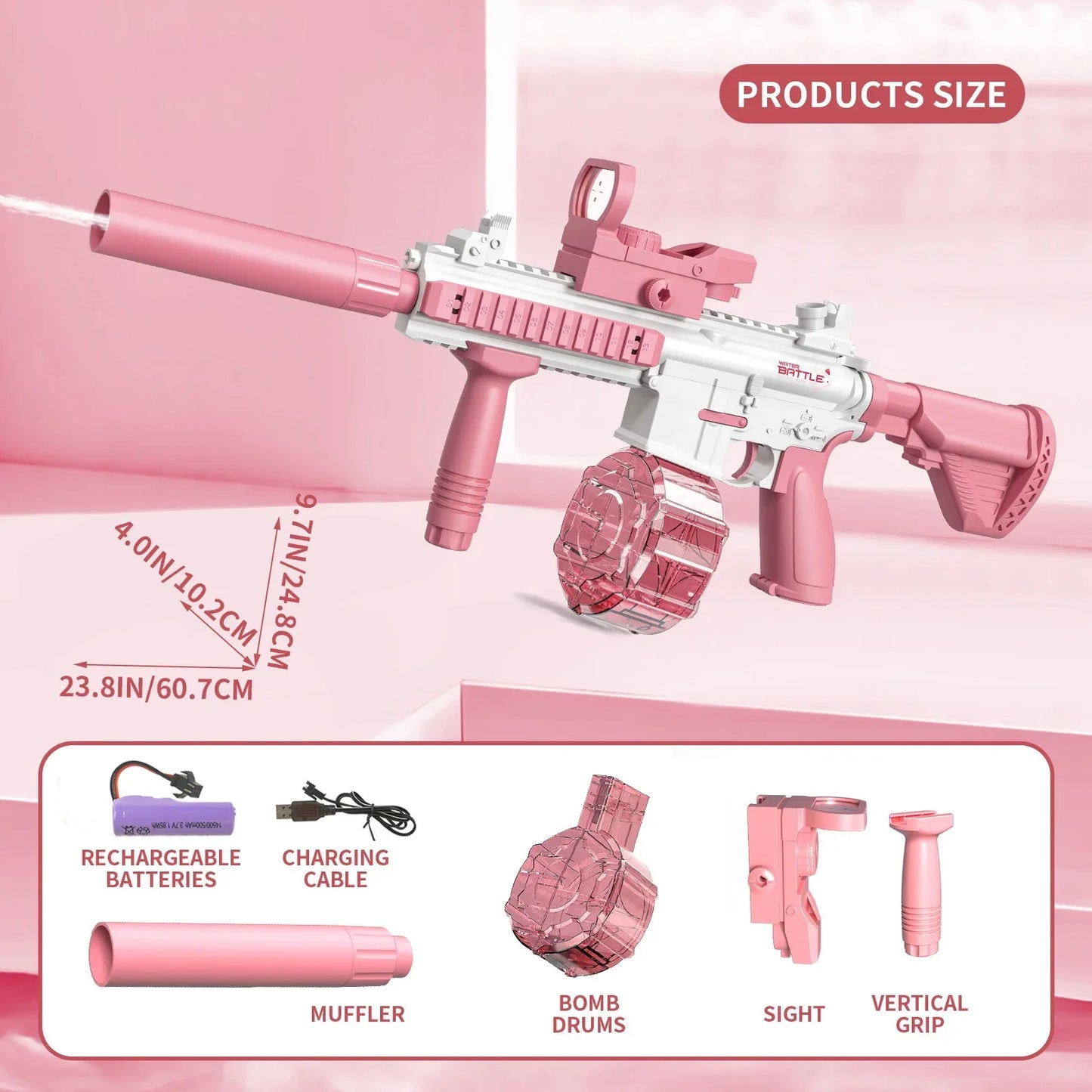M416 Water Gun Fully Automatic Shooting Toy Summer M416 Water Gun Battle Beach Outdoor Entertainment Children'S and Adult Toys