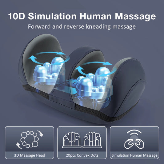 2 in 1 Shiatsu Foot Massager with Heat for Plantar Fasciitis Feet and Calf Massager Machine for Tired Muscles Relief