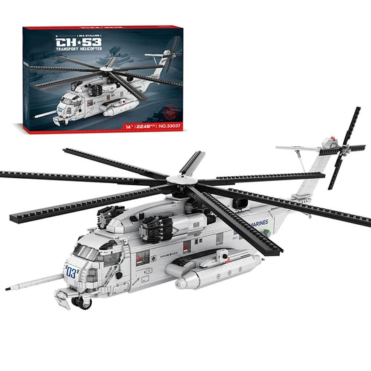 CH-53E Transport Military Helicopter Building Blocks Toy