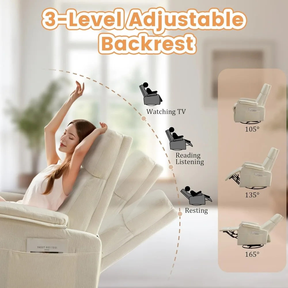 Homestyle Swivel Rocking Recliner Chair