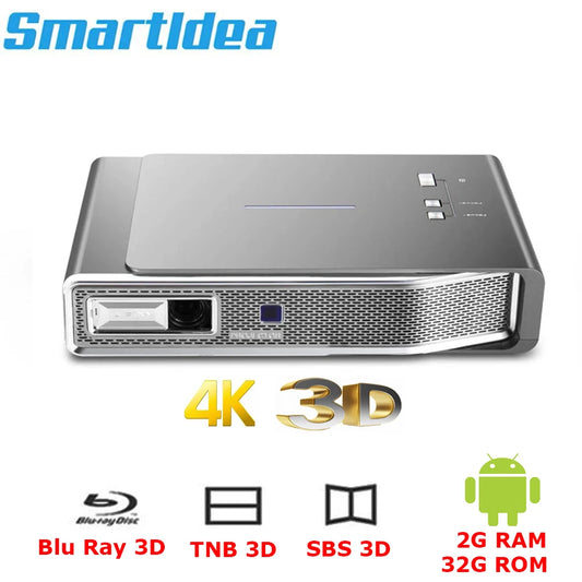 Clear Stock !! V5 DLP Smart Blu Ray 3D Projector Android Full HD 1080P 4K Active SBS TNB Smart Projector 2GRAM 32GROM 5G Wifi BT