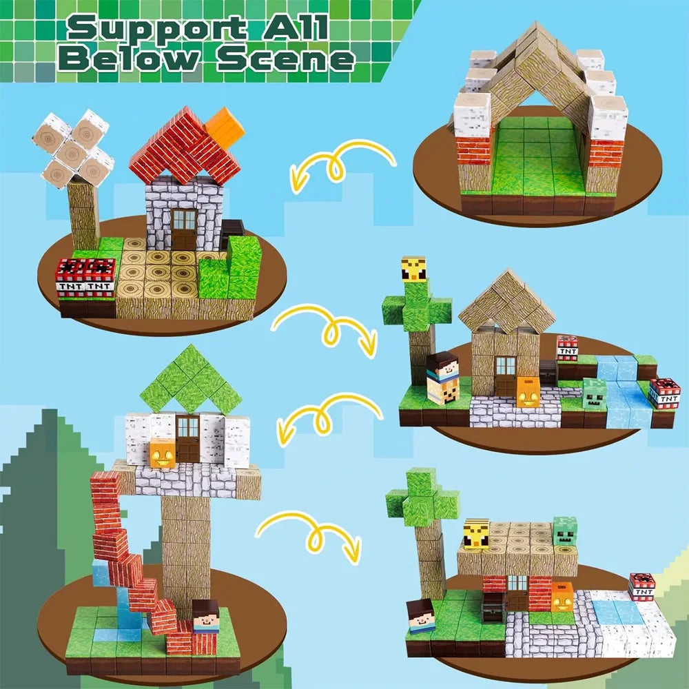 192PCS Mine Magnetic Building Blocks Toy