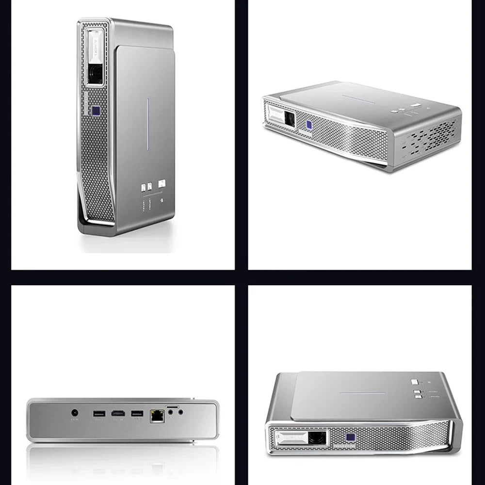 Clear Stock !! V5 DLP Smart Blu Ray 3D Projector Android Full HD 1080P 4K Active SBS TNB Smart Projector 2GRAM 32GROM 5G Wifi BT