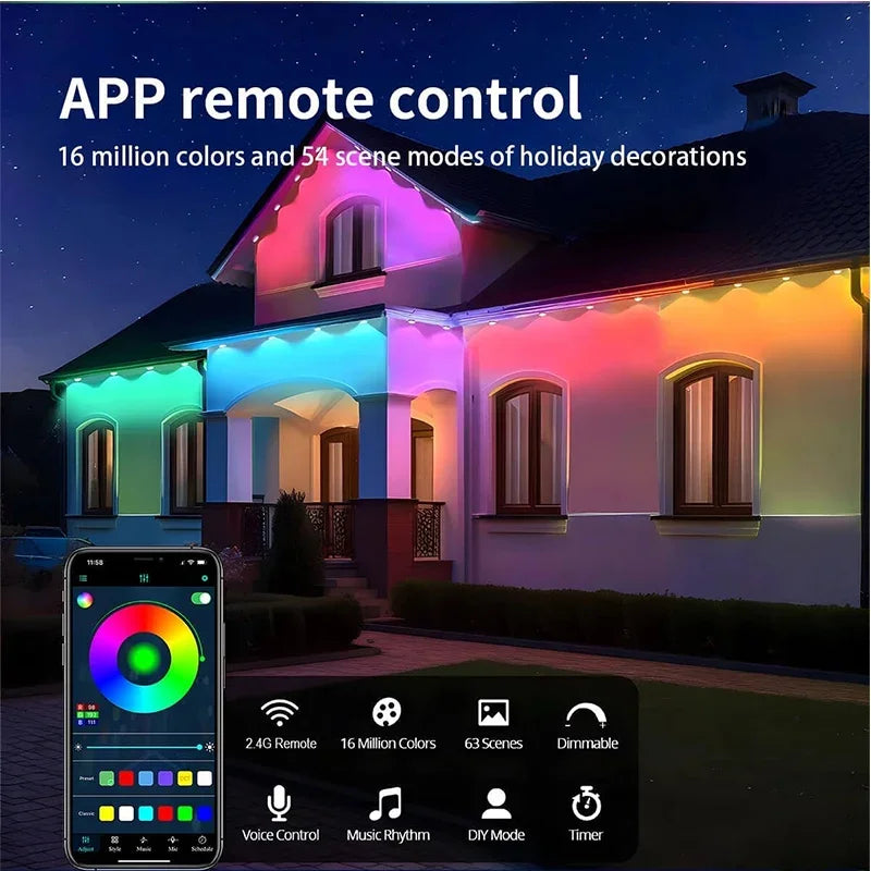 Smart WIFI RGBIC Outdoor Permanent Lights