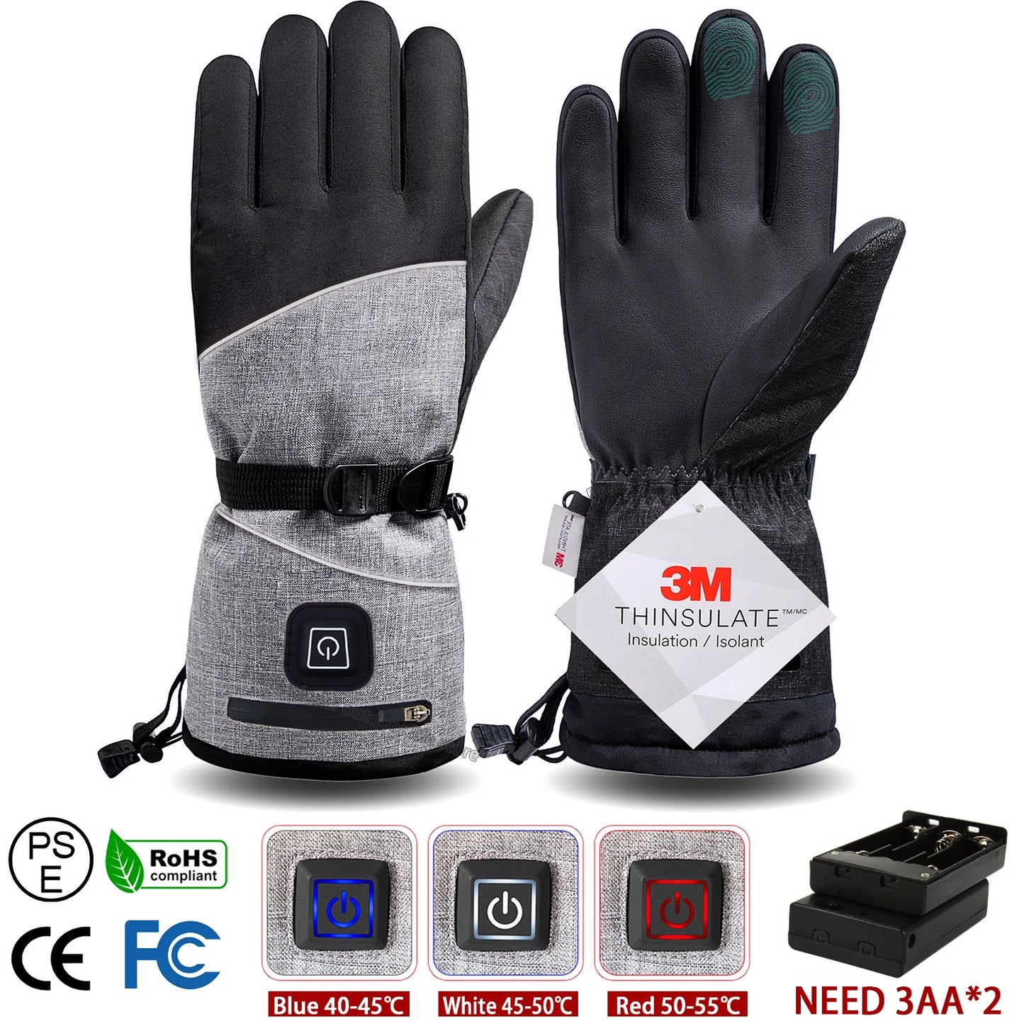 SnowHeat Electric Thermal Winter Gloves