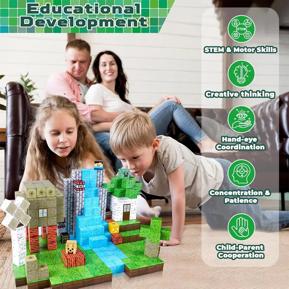 192PCS Mine Magnetic Building Blocks Toy