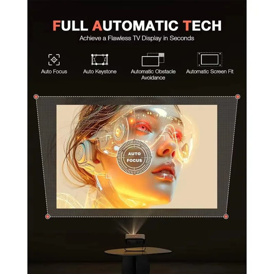 VOPLLS Mini Projector with WiFi & Bluetooth, 550ANSI Native 1080P