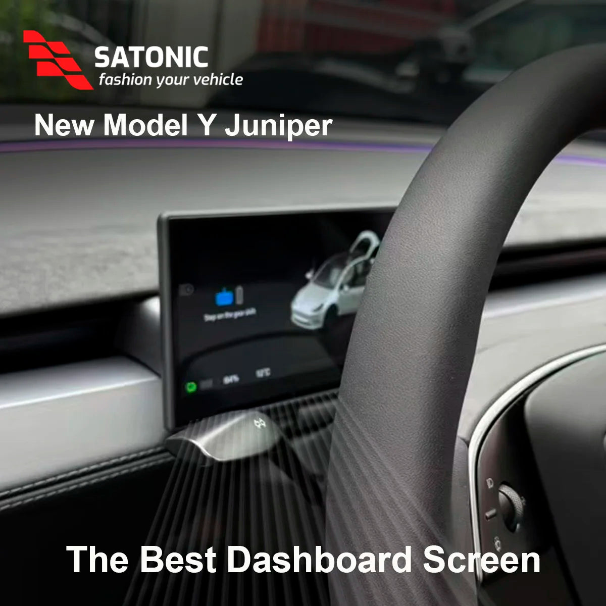 SATONIC 8.9" Smart Dashboard Screen for Tesla 2025 Model Y Juniper