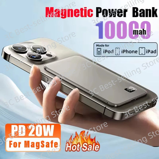 F20 3-in-1 Magnetic Wireless Power for Iphone & Samsung