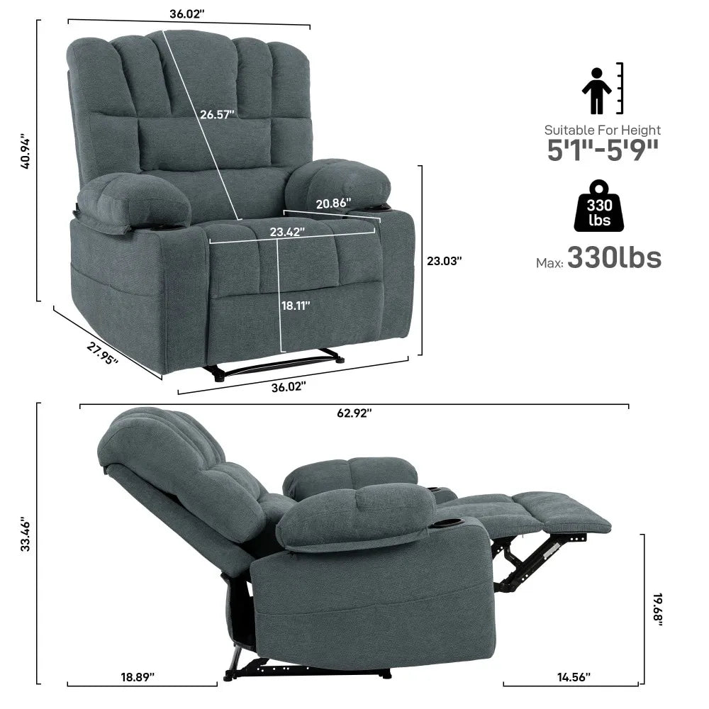 Casa Fiora Heated Recliner Chair