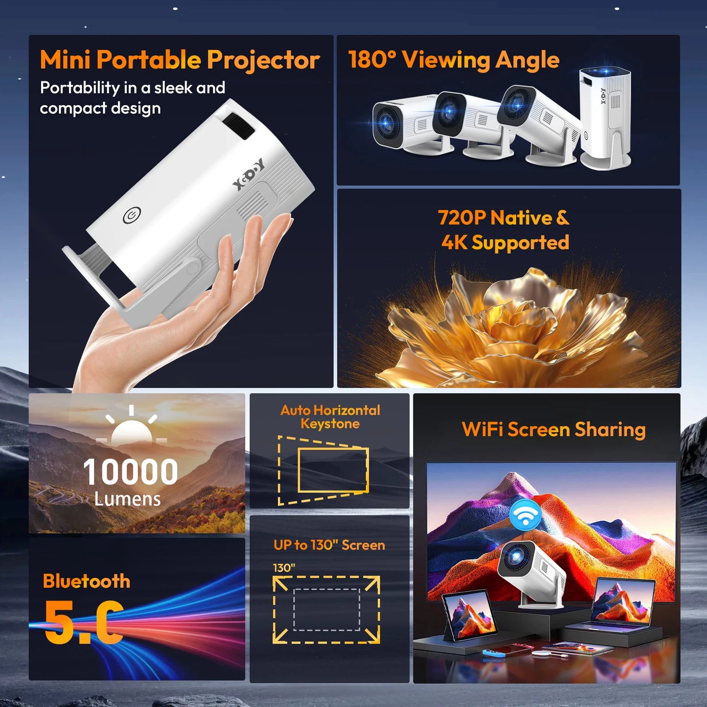 Thundeal 4K Cinematic Projector