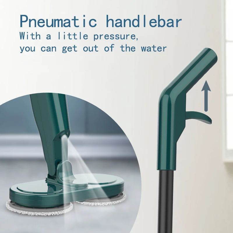 Electric Water Mop Cleaner Machine 360° Rotatable Spin Cleaning Mop Squeeze Wet and Dry