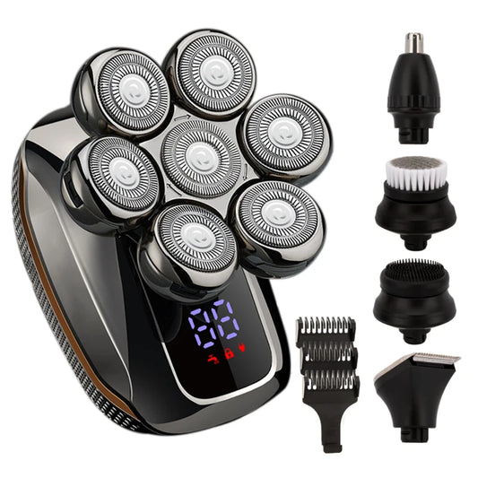 Head Shavers for Bald Men Rotary Electric Razor Cordless Shaver for Men Multifunctional Electric Razors for Bald Men Waterproof