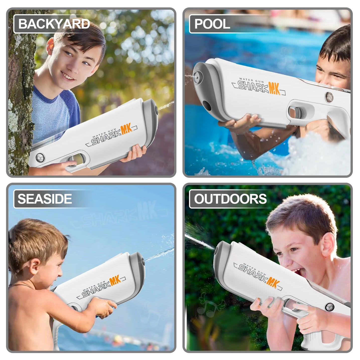 Electric Water Gun-Automatic Squirt Gun,Battery Powered Squirt Gun with Automatic Water-Absorption,Summer Outdoor Party Toys