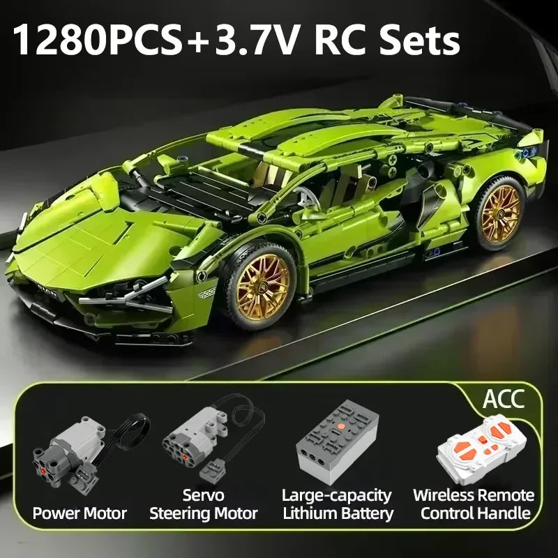 1280PCS Sports Car Building Blocks Toy