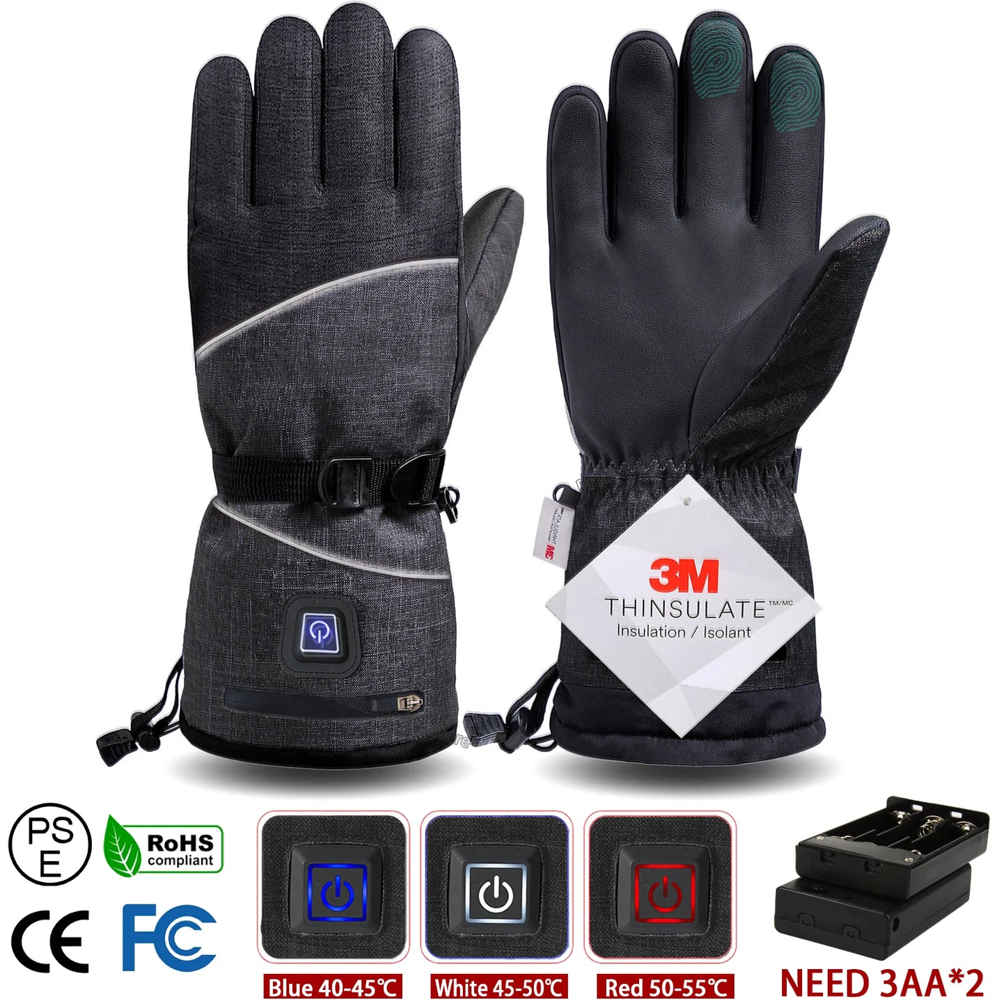 SnowHeat Electric Thermal Winter Gloves