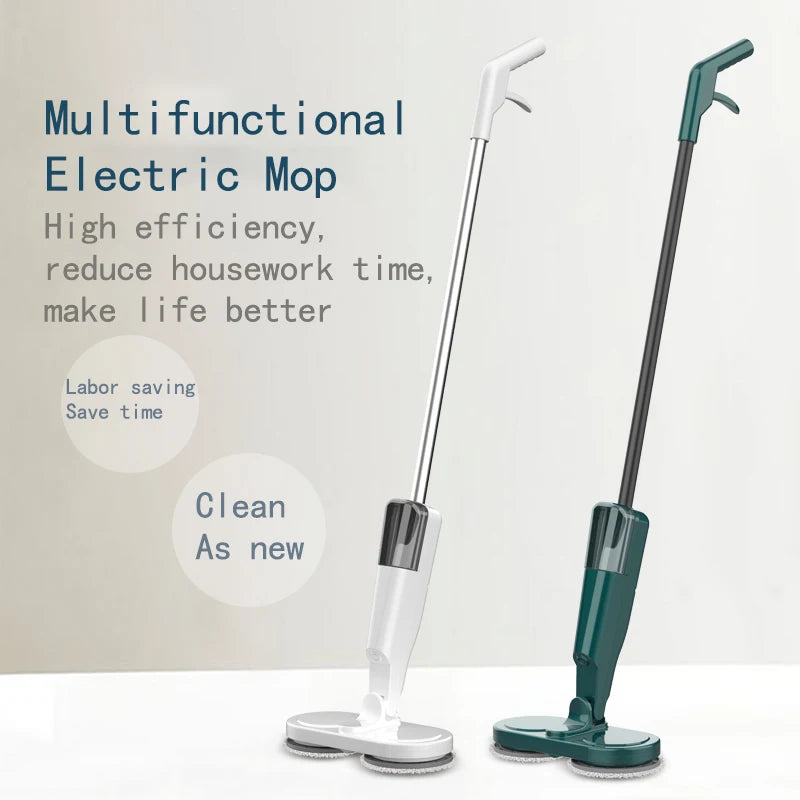Electric Water Mop Cleaner Machine 360° Rotatable Spin Cleaning Mop Squeeze Wet and Dry