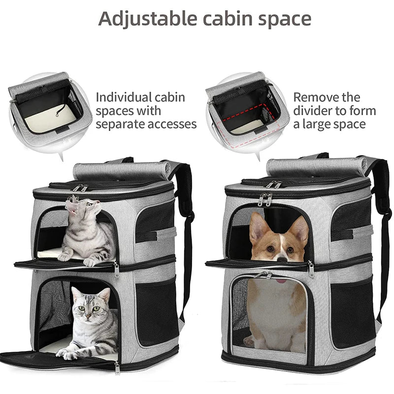 Oxford Double Layer Pet Backpack
