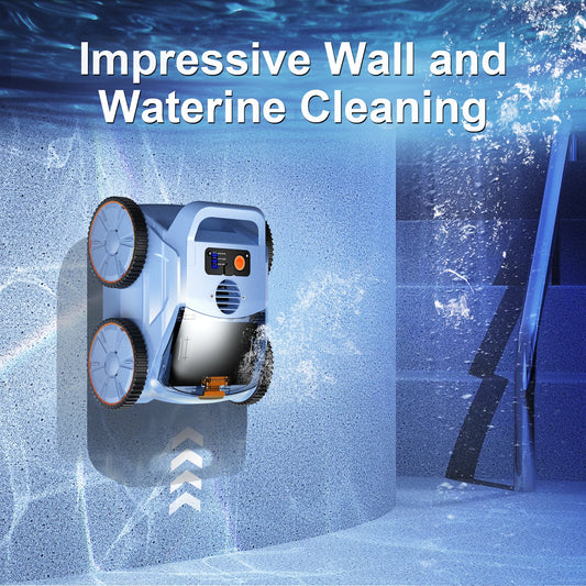 Pool Vacuum up to 180 Mins Run Time, Robotic Pool Cleaner above Ground for Inground Pools up to 2000 Sq.Ft