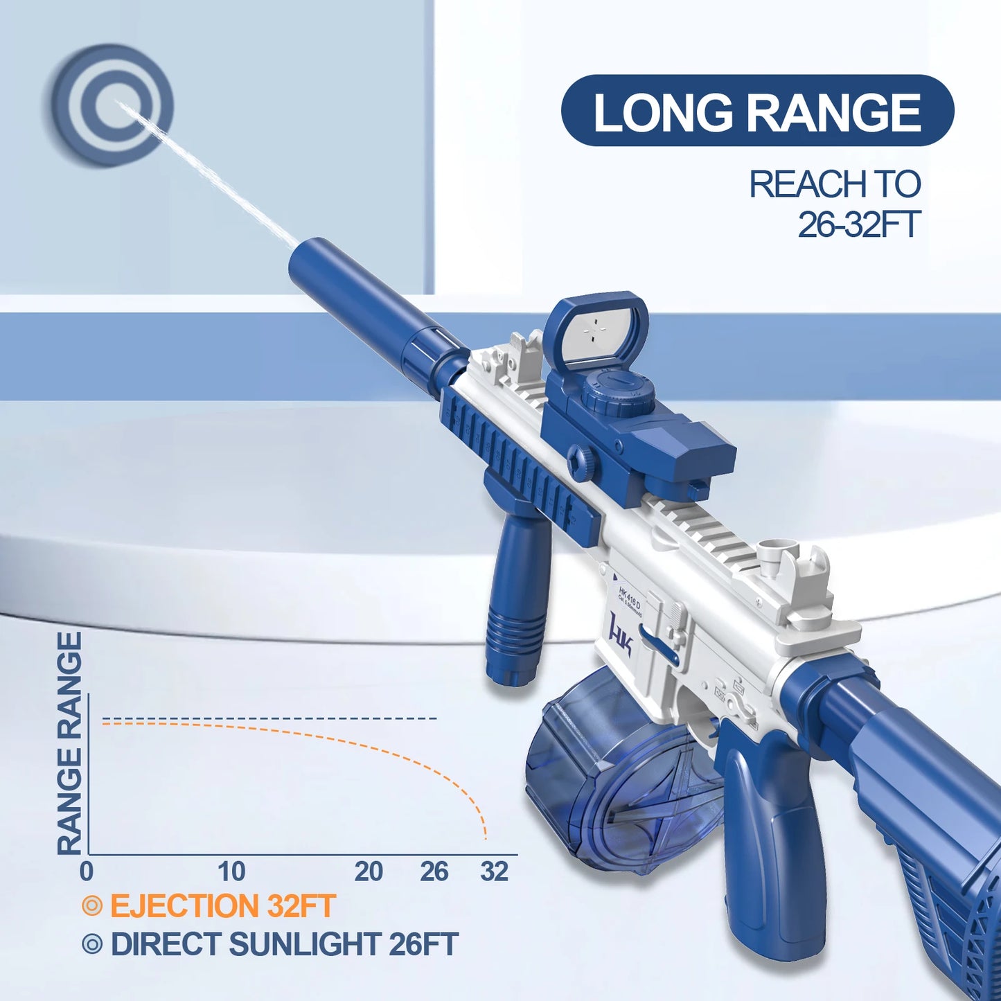 M416 Water Gun Fully Automatic Shooting Toy Summer M416 Water Gun Battle Beach Outdoor Entertainment Children'S and Adult Toys