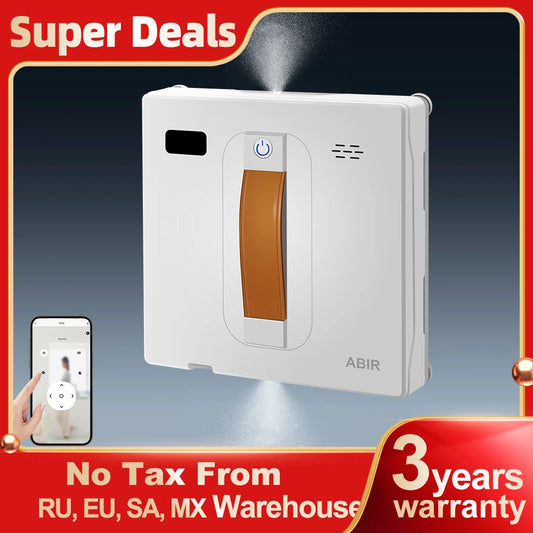 Window Vacuum Robot Cleaner ABIR WD8, Dual Ultrasonic Spray, AI Intelligent Wipping, Updated Laser,Smart Home Glass Wall Washing