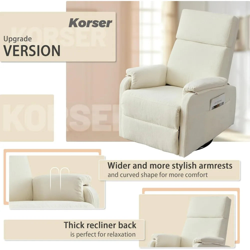Homestyle Swivel Rocking Recliner Chair