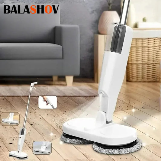 Electric Water Mop Cleaner Machine 360° Rotatable Spin Cleaning Mop Squeeze Wet and Dry