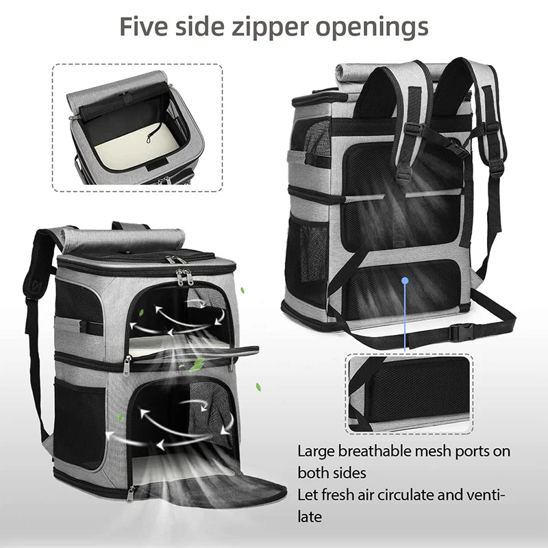 Oxford Double Layer Pet Backpack