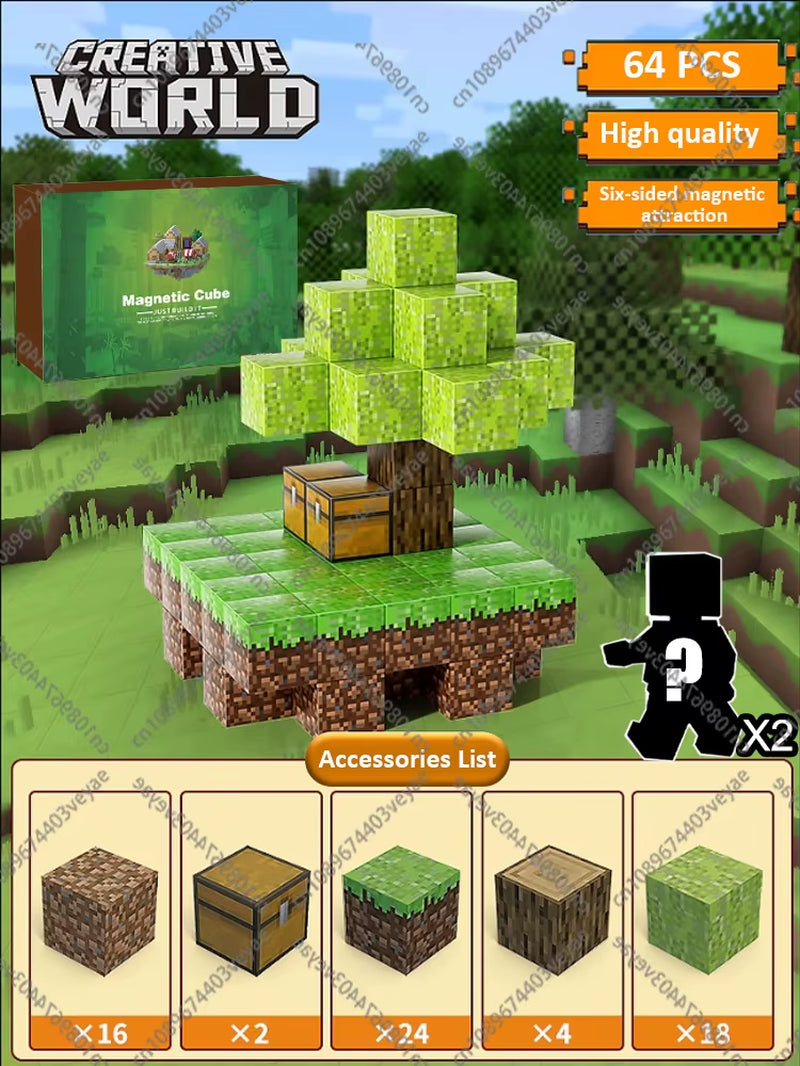 Magnetic Building Blocks Mine World