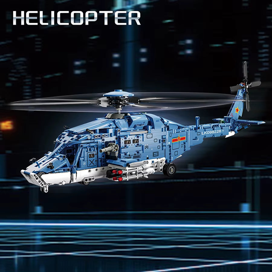 Armed Helicopter Building Blocks Toy