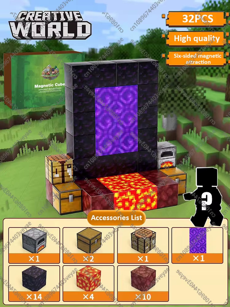 Magnetic Building Blocks Mine World