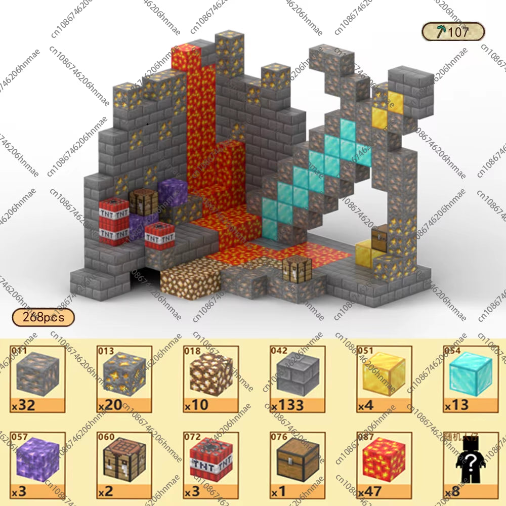 Magnetic Building Blocks Mine World